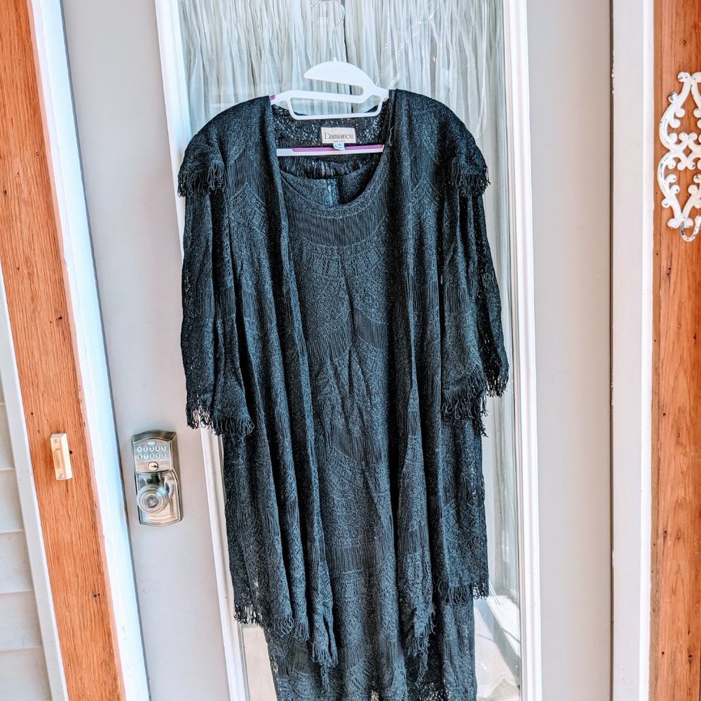 Vintage Damianou Fringed Dress and Jacket - Picture 8 of 13
